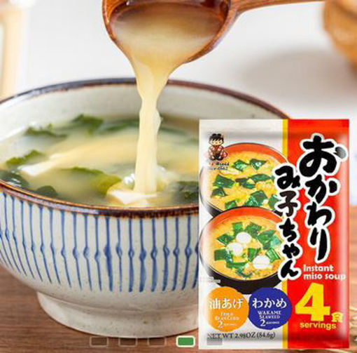 图片 日本进口神州 味增汤 红袋 裙带菜油豆腐味噌汤 内含4包 