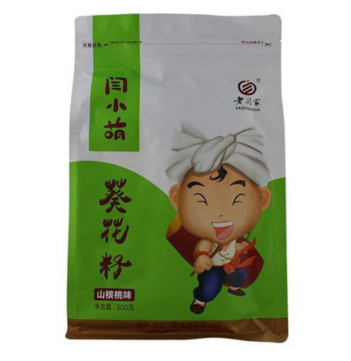 图片 老闫家 绿袋 山核桃葵花子 瓜子 500g