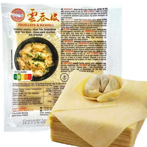 图片 大云吞皮 500g (大号 10cmx10cm ca,65张 菜肉大馄饨专用云吞皮)