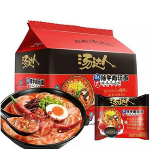 图片 统一汤达人 5连包 红袋韩式辣牛肉面  5x125g 日期见内页