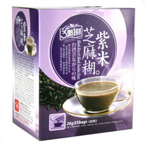 图片 台湾3点一刻 紫米黑芝麻糊 内含5包 130g 