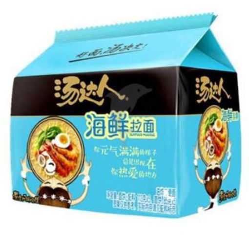 图片 统一汤达人 5连包 蓝袋海鲜拉面  565g
