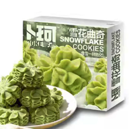 图片 卜珂零点 雪花曲奇 抹茶味 100g