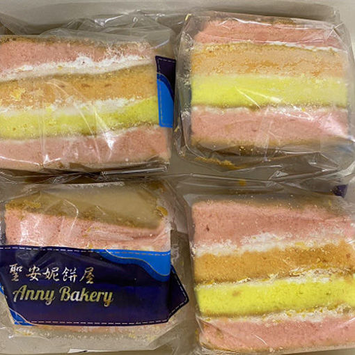 图片 圣安妮 彩虹水果蛋糕块 100g 冷冻保存