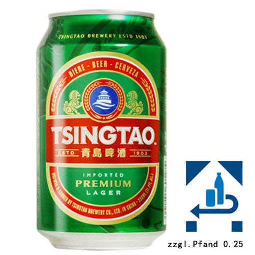 Picture of  Qindao Bier 4,7% 330ml plus deposit 0.25 - U19