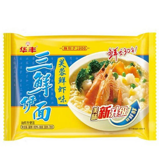 图片 华丰方便面 三鲜伊面 芙蓉鲜虾 87g 