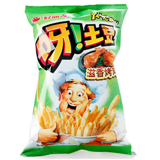 图片 好丽友 呀土豆空心薯条 滋香烤鸡味 大包装 绿袋 70g (国产)
