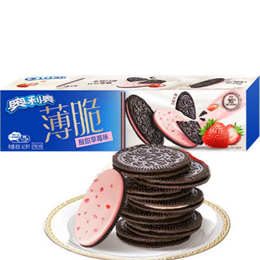 图片 OREO奥利奥夹心饼干 薄脆 酸甜草莓味 95g 