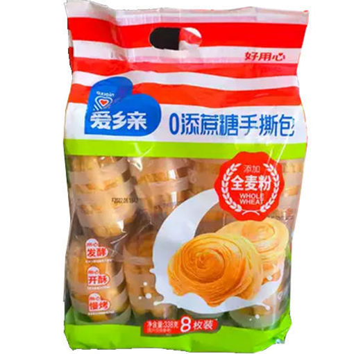 图片 爱乡亲 0添蔗糖手撕面包 338g 