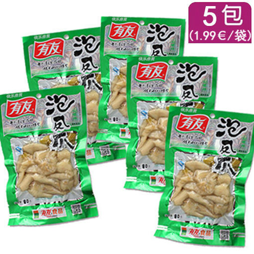 图片 5包组合! 有友泡椒凤爪 5x80g   日期见内页