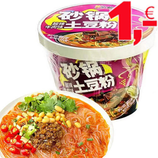 图片 重庆家乡人 砂锅土豆粉 酸辣牛肉味 115g 桶面