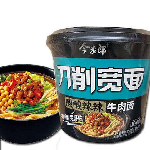 图片 今麦郎 刀削面 酸酸辣辣牛肉面 114g 日期见内页