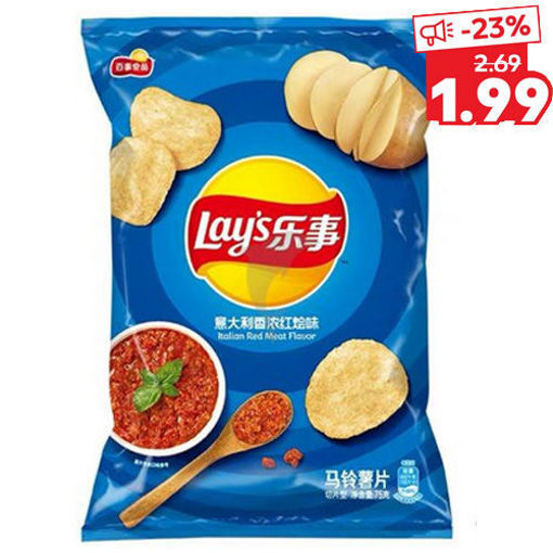 图片 乐事薯片 意大利香浓红烩味 70g 日期见内页