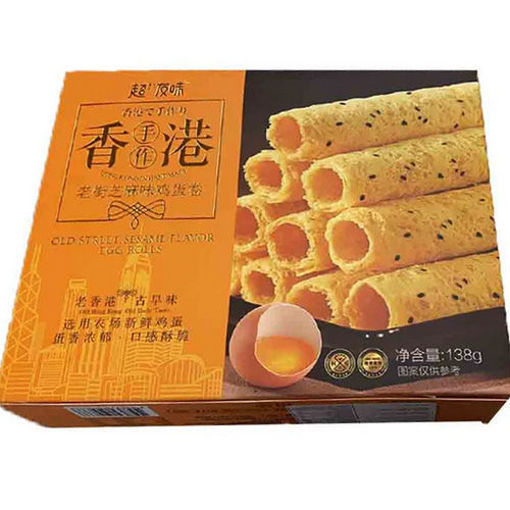 图片 超友味 超友味 香港老街芝麻味鸡蛋卷 138g  日期见内页