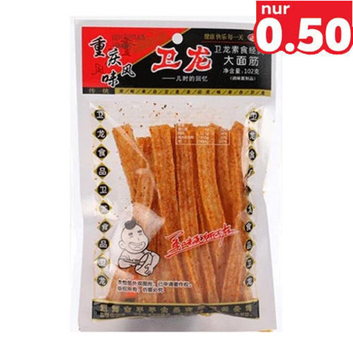 Bild von WeiLong Gluten Streifen Snacks scharf 102g 