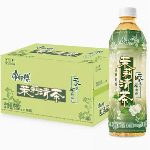图片 整箱15瓶! 康师傅 茉莉清茶 茶饮料 15x500ml  日期见内页