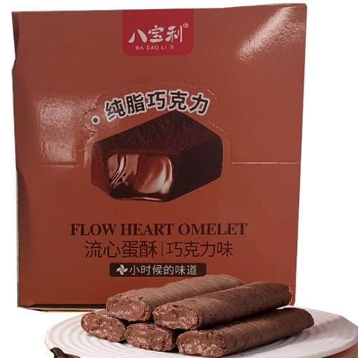 图片 八宝利 流心蛋酥 巧克力味 400g 大盒 日期见内页