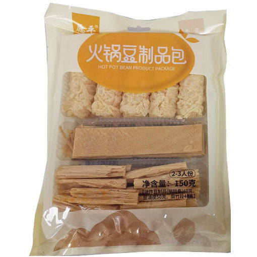 图片 愿平 火锅豆制品混合包 150g  (火锅食材豆腐皮非转基因大豆黄豆制)
