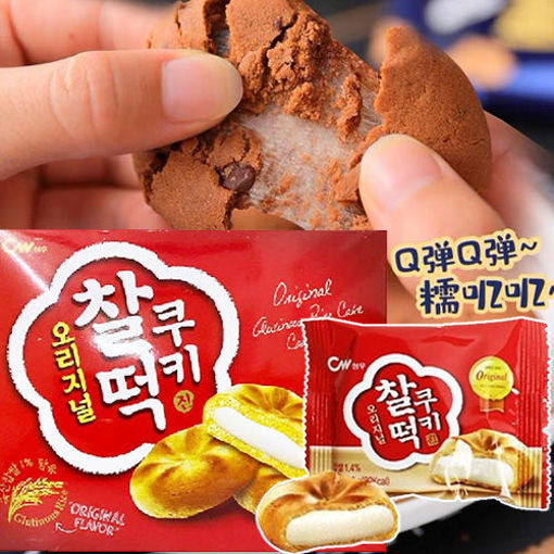 图片 韩国 麻薯糯米糍夹心软曲奇 原味 107g