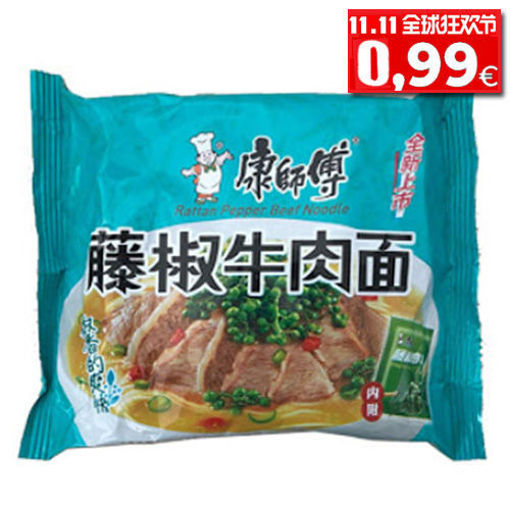 图片 康师傅方便面 藤椒牛肉面108g 日期见内页