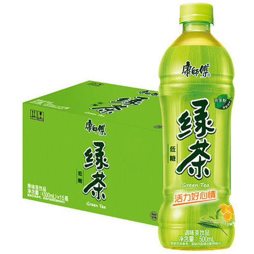 图片 整箱15瓶!康师傅 低糖蜂蜜绿茶 蜂蜜茉莉味 500ml 日期见内页