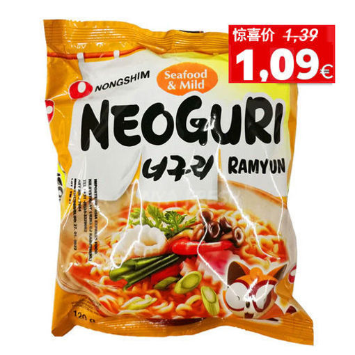 图片 农心 海鲜拉面 微辣黄袋 120g NEOGURI  日期见内页