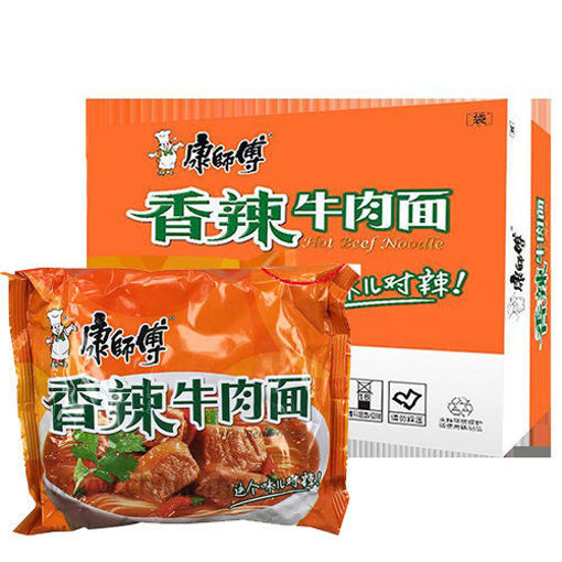 图片 整箱24包！康师傅 香辣牛肉面 24包x100g 