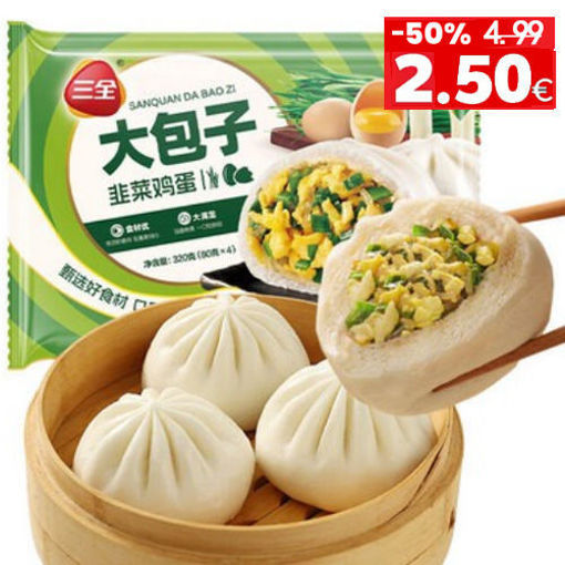 图片 三全 韭菜鸡蛋大包 320g