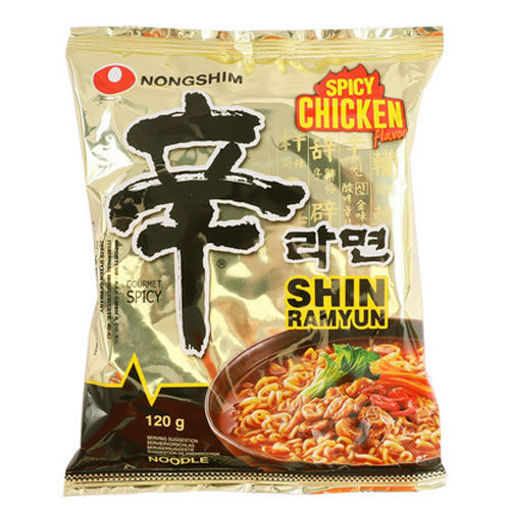 图片 农心 鸡肉辛拉面 120g 日期见内页
