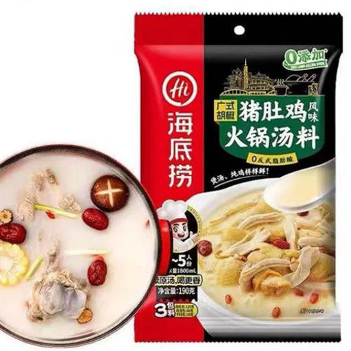 图片 海底捞 广式胡椒猪肚鸡火锅汤料 200g 日期见内页