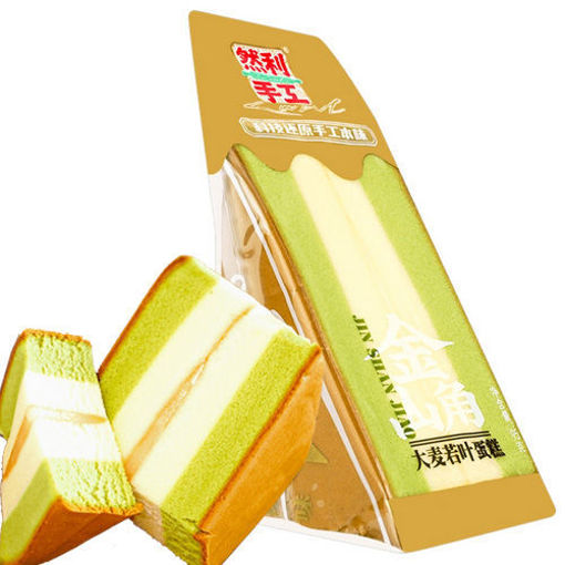 图片 然利 金三角大麦若叶味蛋糕 95g  日期见内页