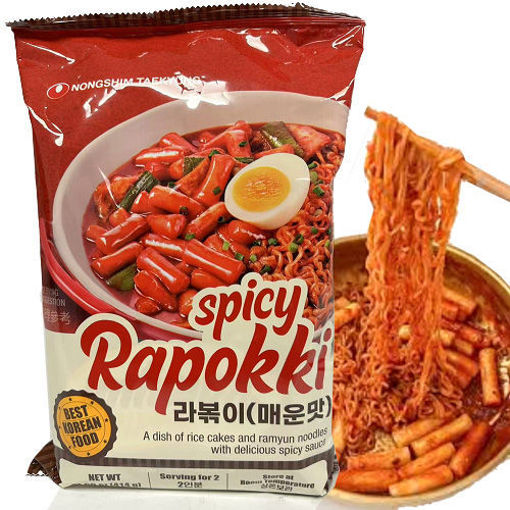 图片 农心 经典甜辣 炒年糕拉面 家庭装2人份 414g 