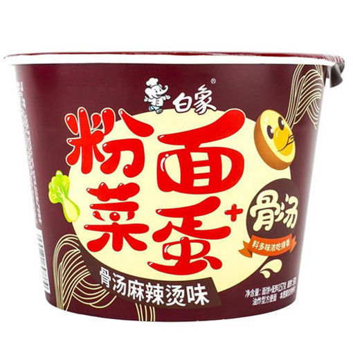 图片 白象 粉面菜蛋骨汤 麻辣烫味 155g 盒 日期见内页