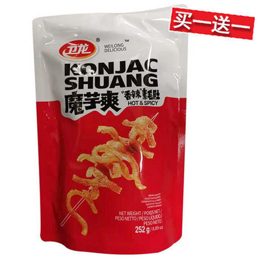 图片 买一送一! 卫龙 魔芋爽 香辣味 252g 日期 2026-08-04