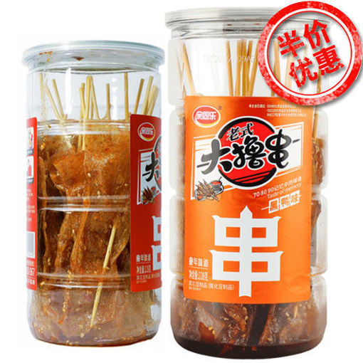 图片 余同乐 大撸串 桶装 黑鸭味 228g 豆干