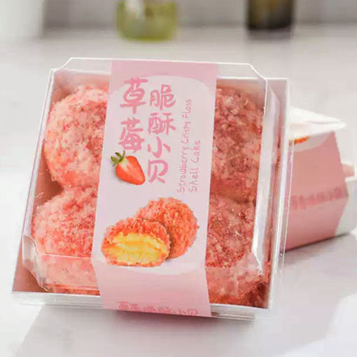 图片 新鲜糕点 草莓酥脆小贝 150g (内含4个) 冰冻保存