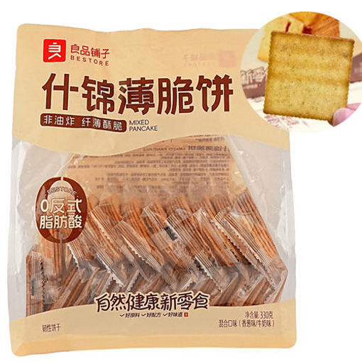 图片 良品铺子 什锦薄脆饼 酥脆薄饼 330g 